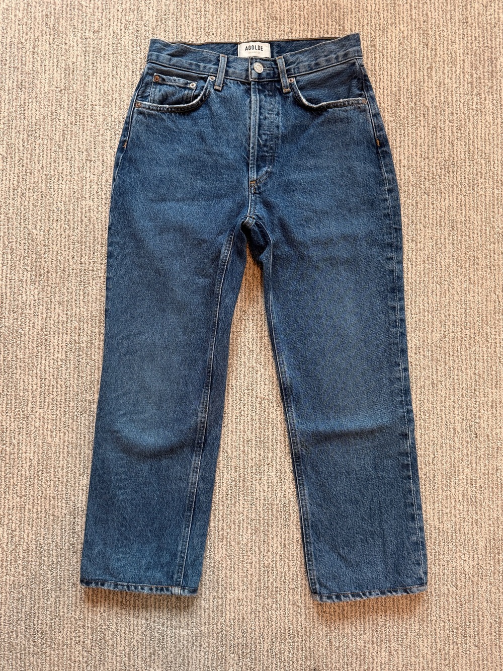 Agolde Lana Jean Mid Rise / High Rise Straight Leg in Sphere size 23 Jeans